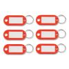 Key Tags Label Window, 0.88 x 0.19 x 2, Red, 6/Pack1