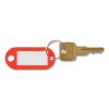 Key Tags Label Window, 0.88 x 0.19 x 2, Red, 6/Pack2