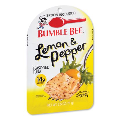 Ready to Enjoy Seasoned Tuna, Lemon and Pepper, 2.5 oz Pouch, 12/Carton1