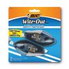 Wite-Out EZ Correct Grip Correction Tape, NonRefill, Smoke Applicator, 0.17" x 402", 2/Pack2