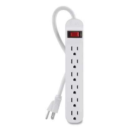 Power Strip, 6 Outlets, 3 ft Cord, White1