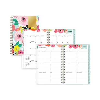 Day Designer Secret Garden Mint Frosted Weekly/Monthly Planner, 8 x 5, Multicolor Cover, 12-Month (Jan to Dec): 20231