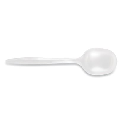 Mediumweight Polypropylene Cutlery, Soup Spoon, White, 1,000/Carton1