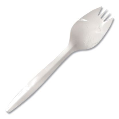 Individually Wrapped Mediumweight Cutlery, Spork, White, 1,000/Carton1