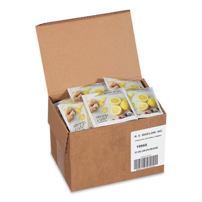 steep Café Organic Herbal Tea, Lemon Ginger, 50 Bags/Carton1