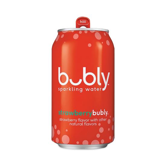 Flavored Sparkling Water, Strawberry, 12 oz Can, 8 Cans/Pack, 3 Packs/Carton1