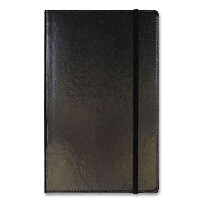 Bonded Leather Journal, 1 Subject, Narrow Rule, Black Cover, 8.25 x 5, 240 Sheets1