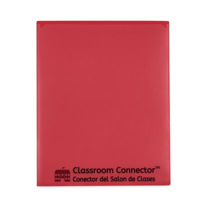Classroom Connector Folders, 11 x 8.5, Red, 25/Box1