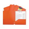 Two-Pocket Heavyweight Poly Portfolio Folder, 3-Hole Punch, 11 x 8.5, Orange, 25/Box2