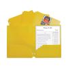 Two-Pocket Heavyweight Poly Portfolio Folder, 3-Hole Punch, 11 x 8.5, Yellow, 25/Box2