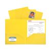 Two-Pocket Heavyweight Poly Portfolio Folder, 11 x 8.5, Yellow, 25/Box2