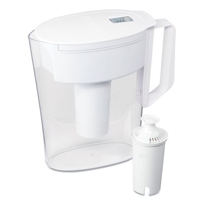 Classic Water Filter Pitcher, 40 oz, 5 Cups, Clear, 2/Carton1