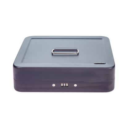 Cash Box with Combination Lock, 6 Compartments, 11.8 x 9.5 x 3.2, Charcoal1