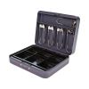 Cash Box with Combination Lock, 6 Compartments, 11.8 x 9.5 x 3.2, Charcoal2