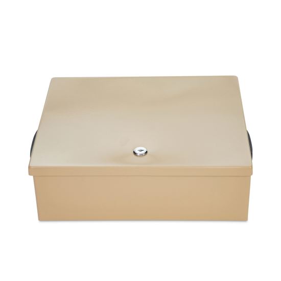 Jumbo Locking Cash Box, 1 Compartment, 14.38 x 11 x 4.13, Sand1