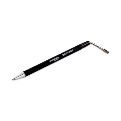 Replacement Antimicrobial Counter Chain Pen, Medium, 1 mm, Black Ink, Black1