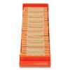 Stackable Plastic Coin Tray, Quarters, 10 Compartments, Denomination and Capacity Etched On Side, Stackable, Orange2