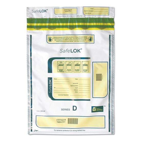 Series D Deposit Bags, 12 x 16, White, 100/Pack1