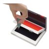 2000 PLUS Two-Color Felt Stamp Pad Case, 4" x 2", Black/Red2