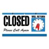 Open/Closed Outdoor Sign, 11.6 x 6, Blue/White/Black2