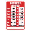 Open/Closed Business Hours Sign Kit, 8 x 12, Red2