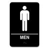 Indoor Restroom Door Sign, Men/Women, 5.9 x 9, Black/White, 2/Pack1