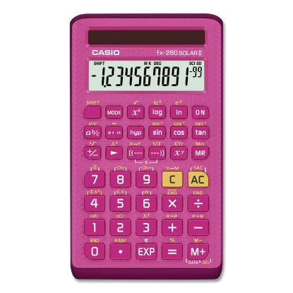 FX-260 Solar II All-Purpose Scientific Calculator, 10-Digit LCD, Pink1