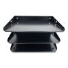 Steel Horizontal File Organizer, 3 Sections, Letter Size Files, 12 x 8.75 x 6, Black1