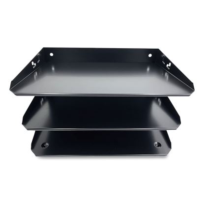 Steel Horizontal File Organizer, 3 Sections, Letter Size Files, 12 x 8.75 x 6, Black1