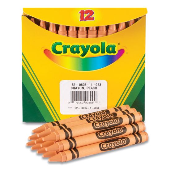 Bulk Crayons, Peach, 12/Box1