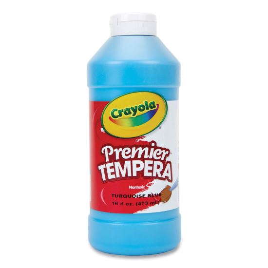 Premier Tempera Paint, Turquoise, 16 oz Bottle1