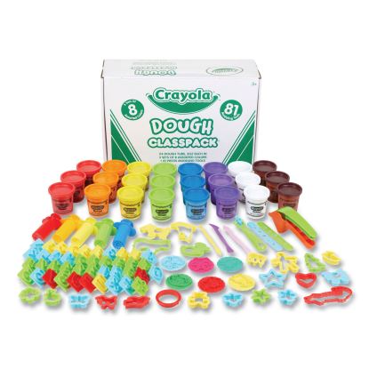 Dough Classpack, 3 oz, 8 Assorted Colors with 81 Modeling Tools1
