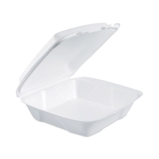 Insulated Foam Hinged Lid Containers, 1-Compartment, 9 x 9.4 x 3, White, 200/Pack, 2 Packs/Carton1