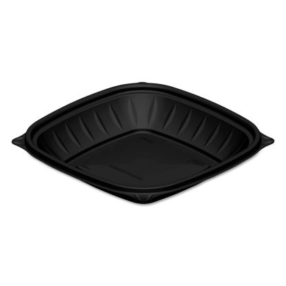PresentaBowls Pro Black Square Bowls, 24 oz, 8.5 x 8.5 x 1.8, 63/Bag, 4 Bags/Carton1