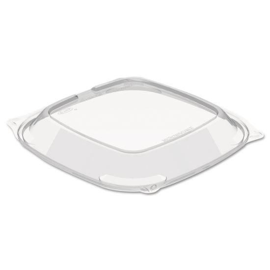 PresentaBowls Pro Clear Square Bowl Lids, Large Vented Square, 8.5 x 8.5 x 1, Clear, 63/Bag, 4 Bags/Carton1