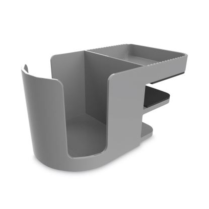 Standing Desk Cup Holder Organizer, Two Sections, 3.94 x 7.04 x 3.54, Gray1