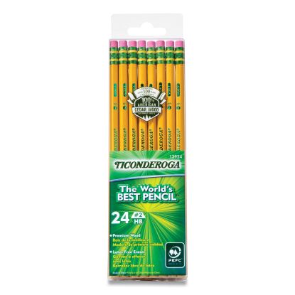 Pencils, HB (#2), Black Lead, Yellow Barrel, 24/Pack1