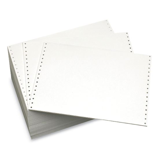 Continuous Feed Computer Paper, 1-Part, 18 lb Bond Weight, 8.5 x 12, White, 4,000/Carton1