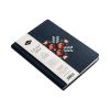 Embroidered Vegan-Suede Layflat Hardbound Journal, Evelyn's Floral Bouquet, College Rule, Dark Blue Cover, 8 x 5.5, 72 Sheets2