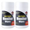 Premoistened Monitor Cleaning Wipes, Cloth, 5 x 7, 80/Tub, 2 Tubs/Pack2