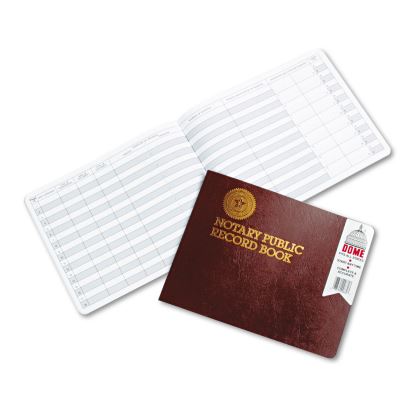 Notary Public Record Book, 10 Column Format, Maroon Cover, 10.5 x 8.25 Sheets, 32 Sheets/Book1