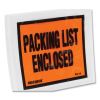 Packing List Envelopes, Top-Print Front: Packing List/Invoice Enclosed, 4.5 x 5.5, Clear/Orange, 500/Box2