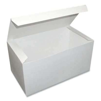 Tuck-Top One-Piece Paperboard Take-Out Box, 9 x 5 x 3, White, 250/Carton1