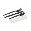 Individually Wrapped Heavyweight Cutlery Set, Fork/Knife/Spoon/Napkin, 250/Carton2