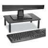 Adjustable Rectangular Monitor Stand, 14" x 9" x 3.25" to 5.25", Black, Supports 44 lbs1