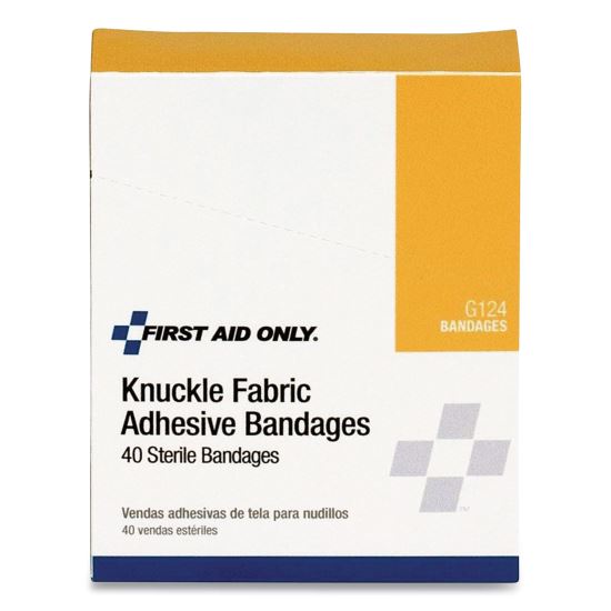 Fabric Bandages, Four-Wing Knuckle, 2.5 x 3.25, 40/Box1