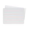 Two-Sided Red and Blue Ruled Dry Erase Board, 12 x 9, Ruled White Front, Unruled White Back, 12/Pack1