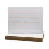 Two-Sided Red and Blue Ruled Dry Erase Board, 12 x 9, Ruled White Front, Unruled White Back, 12/Pack2