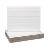 Magnetic Two-Sided Red and Blue Ruled Dry Erase Board, 12 x 9, Ruled White Front, Unruled White Back, 12/Pack2