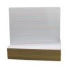 Two-Sided Red and Blue Ruled Dry Erase Board, 12 x 9, Ruled White Front, Unruled White Back, 24/Pack2